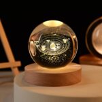 3D Galaxy Crystal Ball Night Lamp