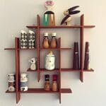 Wooden Dual Squares Wall Shelf| Wall Mount| Wall Rack| Wall Bracket| Wall Cabinet| Floating Wall Shelves for Home Decor, Living Room, Kitchen, Bedroom, Storage, Office...