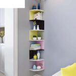 HIURYD Zig Zag Engineered Wood Floating Corner Rack Shelves for Living and Bedroom Decoration (MDF- Medium Density Fiber) Corner Décor(Many colors are available) (Large,...