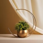 Decorative Vintage Table Gold Flower Vase for Home Decoration Moon Vase2