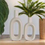 Elegant Handcrafted White Flower Vase
