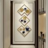 Golden Ginkgo 3D Metal Wall Art Leaves Design Wall Decor with Frame2