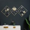 Golden Ginkgo 3D Metal Wall Art Leaves Design Wall Decor with Frame3