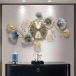 Metal Large 3D Wall Clock, Decor Silent Non Ticking Modern Quartz Art Wall Clock
