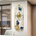 Gingko Leaf Metal Wall Clock