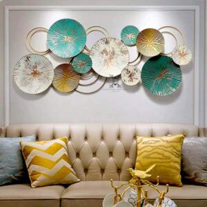 Handcrafted Metal Abstract Wall Sculpture - Multicolor Home Decor Art