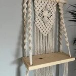 Handmade Boho Macrame Wall Hanging Shelf