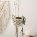 Macrame Plant Hanger Boho Style Cotton Rope Flower Pot Holder