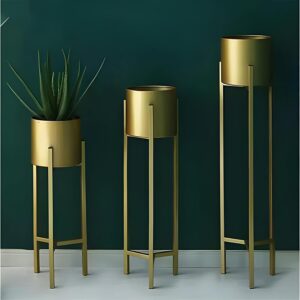 Metal Floor Tall Plant Stand Set