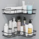 Self-Adhesive Corner Shelf Set for Bathroom & Kitchen