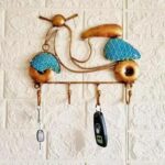 Stylish Metal Wall Key Holder with Scooter Design