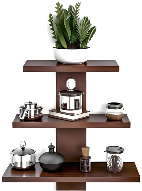 Stylish Tree Shape Wooden Wall Mount Floating Wall Shelf2