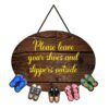 Wooden Wall Hanging Please Leave Your Shoes & Slippers Outside