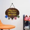 Wooden Wall Hanging Please Leave Your Shoes & Slippers Outside3