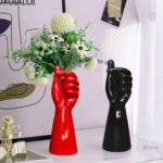 Stylish Hand Shape Ceramic Vase Set