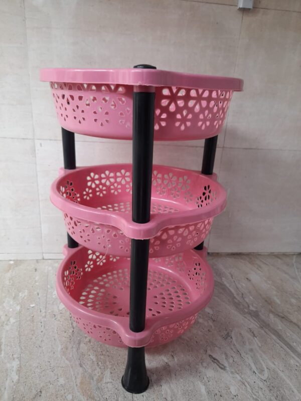 3-Layer Plastic kitchen storage racks Stand for Fruits and Vegetables3
