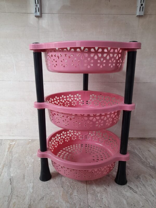 3-Layer Plastic kitchen storage racks Stand for Fruits and Vegetables
