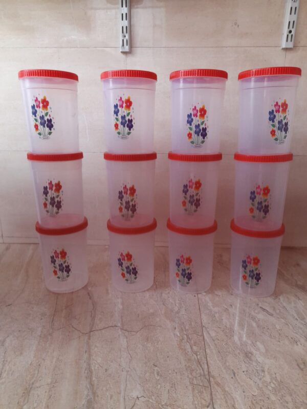 Durable 2 Liter Plastic Container Set of 12