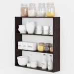 3-Tier Wooden Kitchen Shelf Wall Mounted Multipurpose Storage Rack for Kitchen & Bathroom