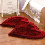 Heart Shape Shaggy Rug for Bedroom - Soft, Durable, Anti-Skid, Waterproof