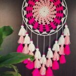 Handcrafted Crochet Pink Shade Dream Catcher