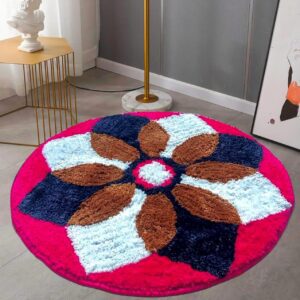Super Soft Multicolored Microfiber Rangoli Doormat for Home