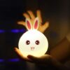 Cute Silicone Rabbit LED Night Light for Kids