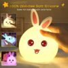 Cute Silicone Rabbit LED Night Light for Kids3