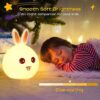 Cute Silicone Rabbit LED Night Light for Kids4