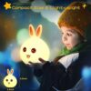 Cute Silicone Rabbit LED Night Light for Kids5