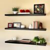 3 Tier Wall Shelf - Decorative Engineered Wood Wall Organizer for Home
