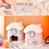 Multicolor Children's Mushroom House Piggy Bank – Bunny Coin Bank with Key Lock for Kids' Savings2