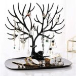 Stylish DEER TREE Acrylic Jewelry holder, Makeup Organizer - Lipstick, Nail Polish & Cosmetic Holder