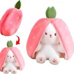 Future Reversible Carrot Strawberry Bunny Plush Toy