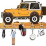 Premium HD UV Printed Mahindra Thar Car Shape Wooden Key Holder