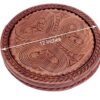 Handmade Sheesham Wood Foldable Basket ,3-Compartment Dry Fruit & Pooja Items Storage with Handle3