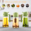 2-in-1 Olive Oil Sprayer and Dispenser Bottle - 500ml Glass Oil Spray Bottle with Premium Nozzle for Air Fryer, Roasting, and Cooking (Random Color)2