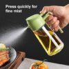 2-in-1 Olive Oil Sprayer and Dispenser Bottle - 500ml Glass Oil Spray Bottle with Premium Nozzle for Air Fryer, Roasting, and Cooking (Random Color)3
