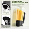 2-in-1 Olive Oil Sprayer and Dispenser Bottle - 500ml Glass Oil Spray Bottle with Premium Nozzle for Air Fryer, Roasting, and Cooking (Random Color)5