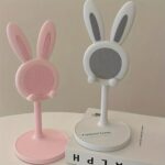Cartoon Bunny Phone Holder, Adjustable Telescopic Tablet Stand with Rubber Pads, Universal for Smartphones and Tablets (Random Color)5