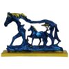 Handcrafted Polyresin Horse with Horse Baby Showpiece, Antique Blue Home & Office Decor, Unique Gift Idea3