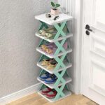 Adjustable Plastic Shoe Rack 6-Layer, Folding, Space-Saving Organizer for Home, Closet & Entryway