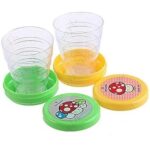 Magic Glass for Kids, Set of 2 Folding Collapsible Travel Cups for Outdoor, Hiking, and Home Use (Color and Design May Vary)