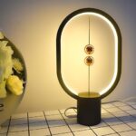 Creative Magnetic Switch Balance Lamp, USB-Powered LED Desk Lamp for Home, Office, and Decor (White, Dimmable)
